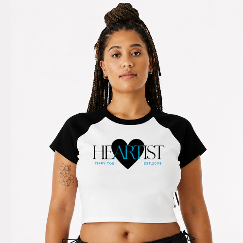 heARTist Raglan Baby Tee — Black