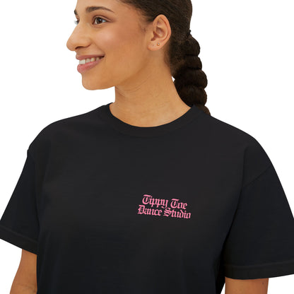 Studio Raised Boxy Tee — Women's Graphic Crop T-Shirt