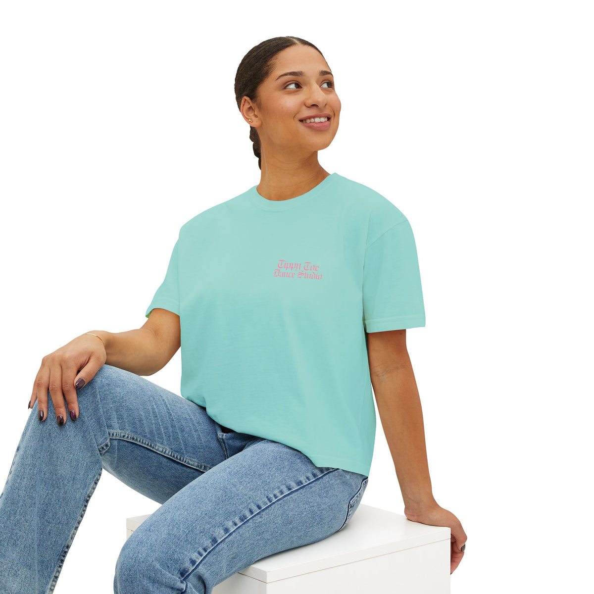 Studio Raised Boxy Tee — Women's Graphic Crop T-Shirt