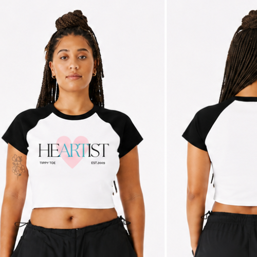 heARTist Raglan Baby Tee | Pink