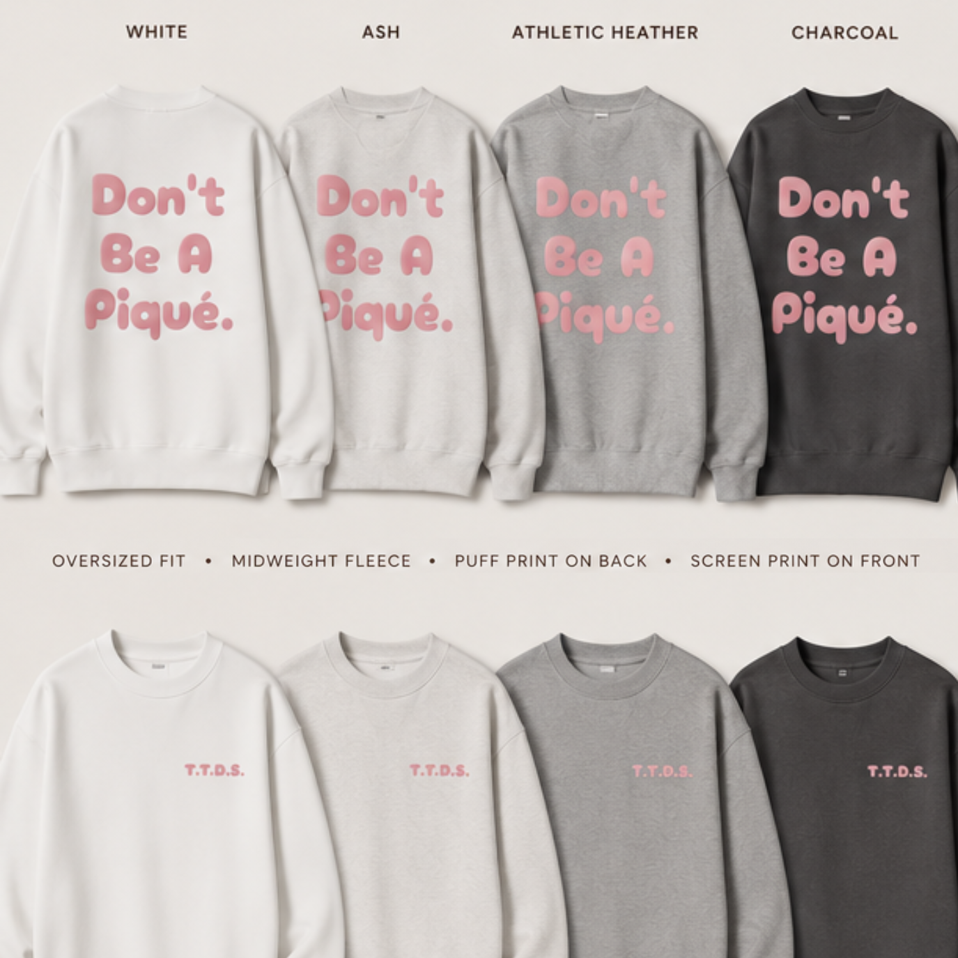 Don't Be A Piqué - Crewneck Sweatshirt