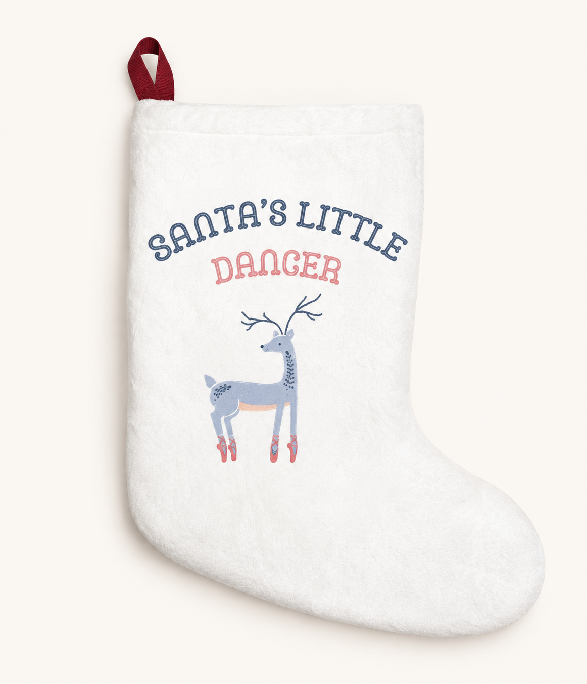 Santa's Little Dancer Stocking — Fleece