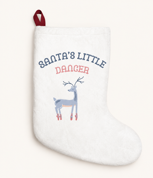 Santa's Little Dancer Stocking — Fleece