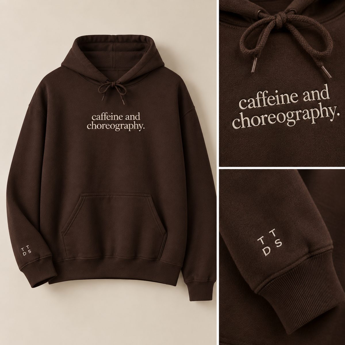 Caffeine & Choreography  — Embroidered Hoodie