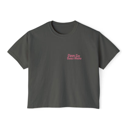 Studio Raised Boxy Tee — Women's Graphic Crop T-Shirt