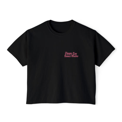 Studio Raised Boxy Tee — Women's Graphic Crop T-Shirt