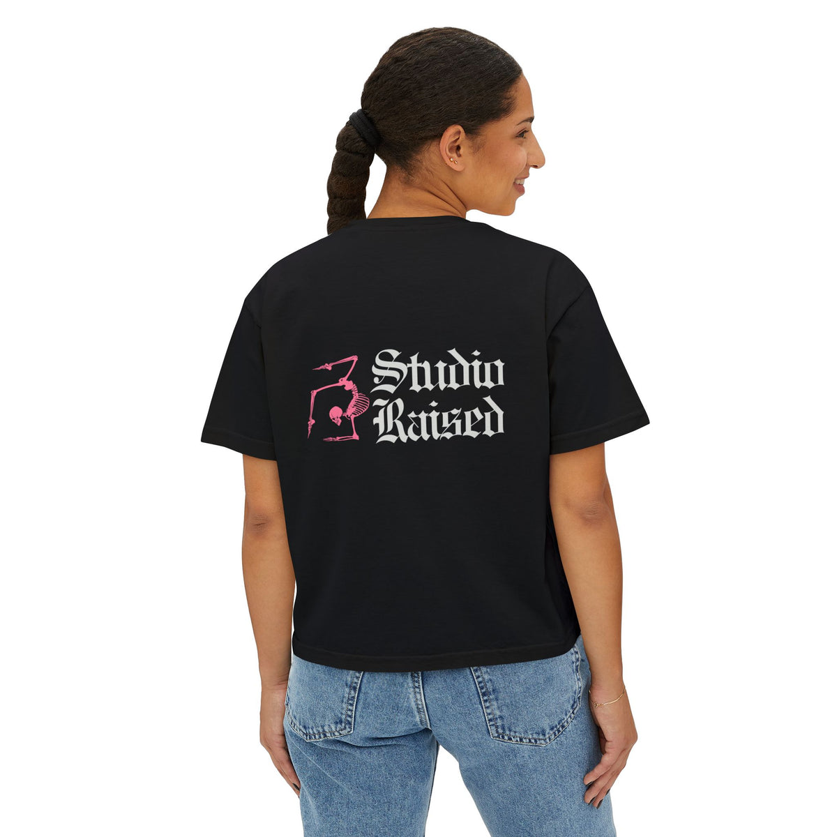 Studio Raised Boxy Tee — Women's Graphic Crop T-Shirt