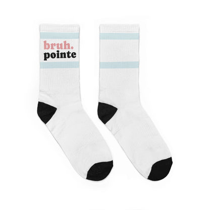 Bruh. Pointe Crew Socks — Dance-Inspired Padded Athletic Socks