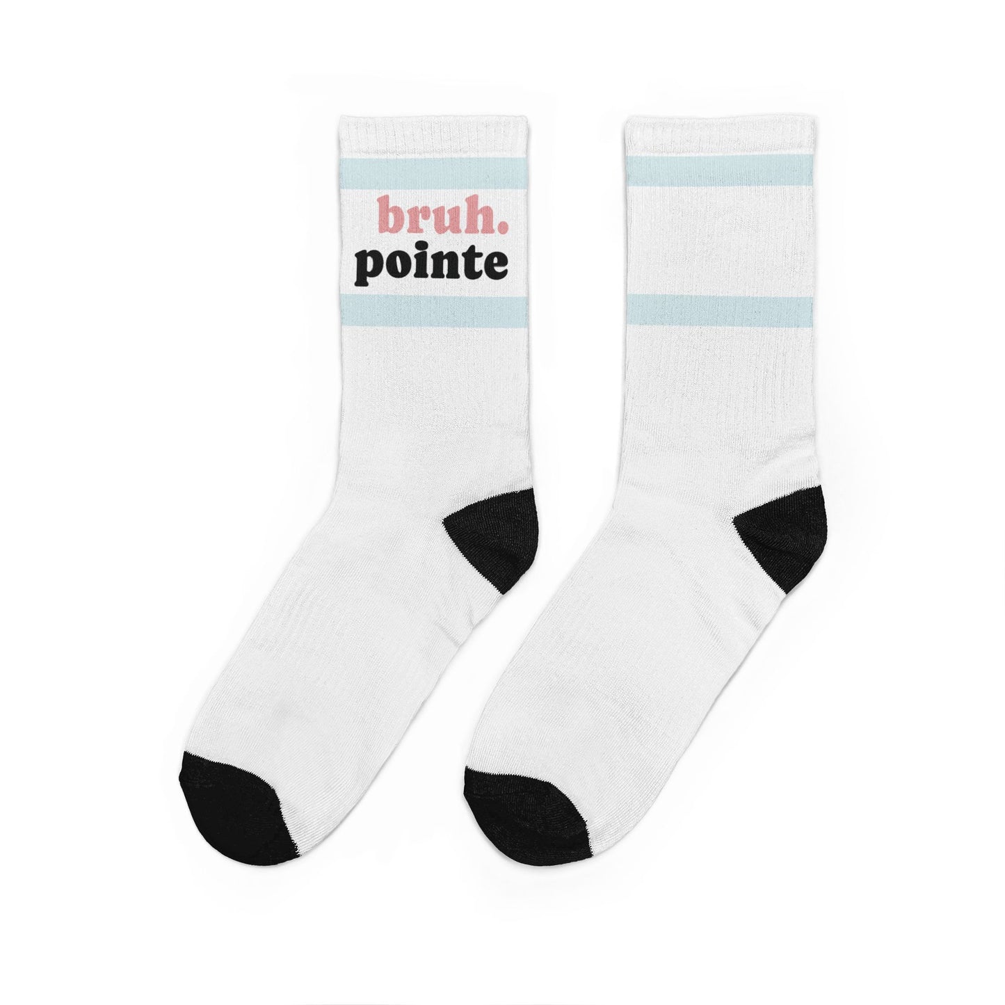 Bruh. Pointe Crew Socks — Dance-Inspired Padded Athletic Socks