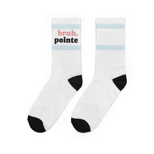 Bruh. Pointe Crew Socks — Dance-Inspired Padded Athletic Socks