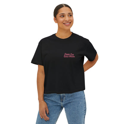 Studio Raised Boxy Tee — Women's Graphic Crop T-Shirt
