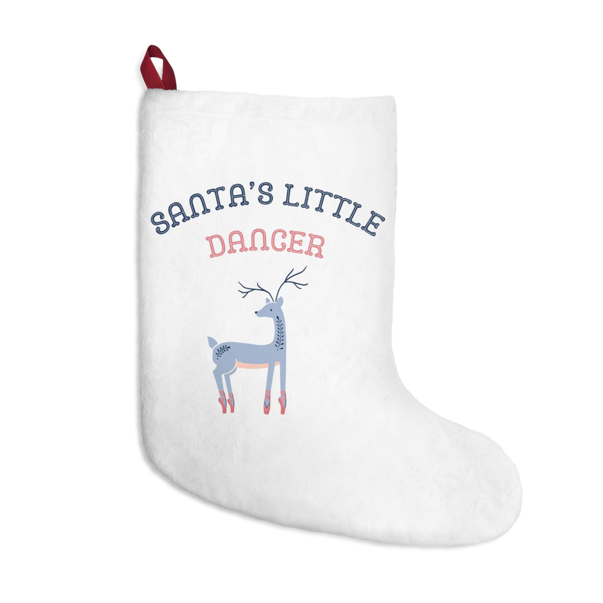 Santa's Little Dancer Stocking — Fleece